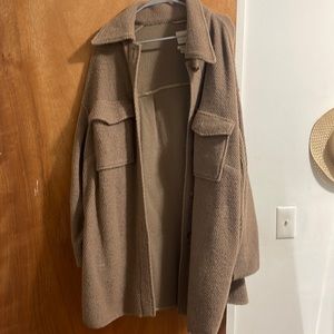 Tan H&M oversized shacket